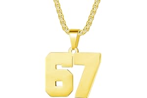MUERDOU Number Necklace for Men Athletes Number Chain Stainless Steel Jersey Pendant Personalized Sports Jewelry Gift for Men Basketball Baseball Football