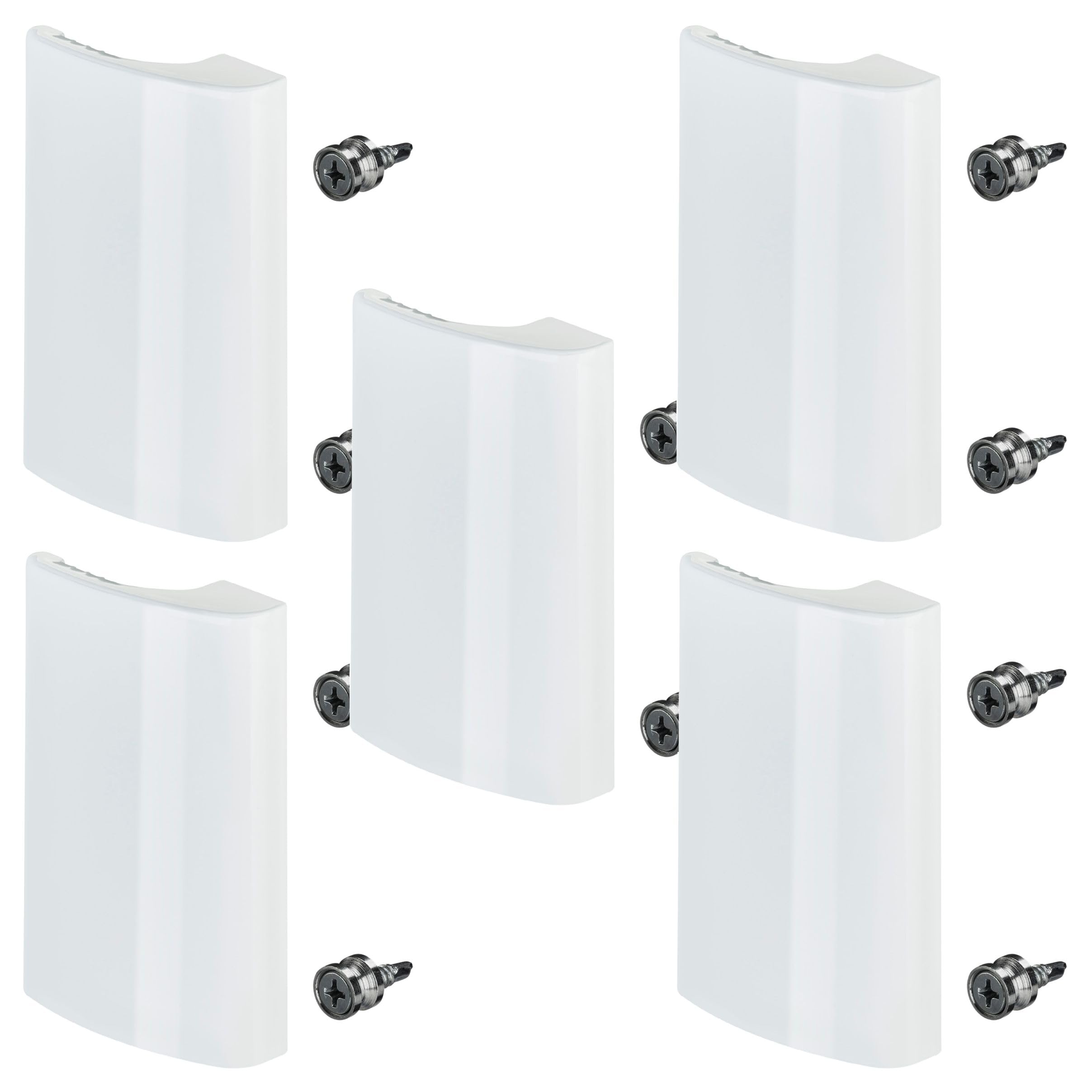 5X French Window Handle SEJA Aluminium / 82 x 52 x 20 mm/White Door Handle from SO-TECH®