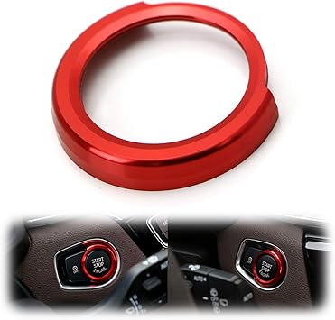 Amazon Com Ijdmtoy Anodized Red Aluminum Keyless Engine Push Start Button Decoration Ring Trim Compatible With Bmw 2 3 4 Series X1 F22 F30 F32 F34 F48 Automotive