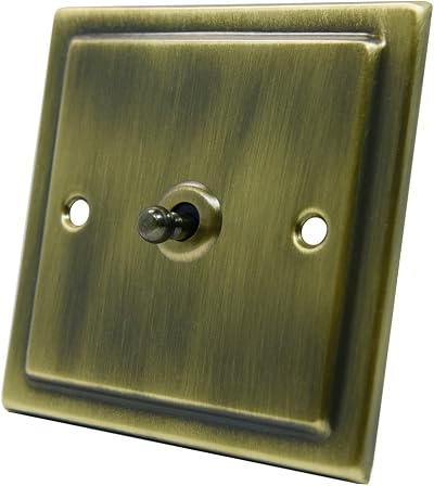 Alliance Electrical VAB1GTOG Victorian Antique Brass Toggle Light Switch 1 Gang