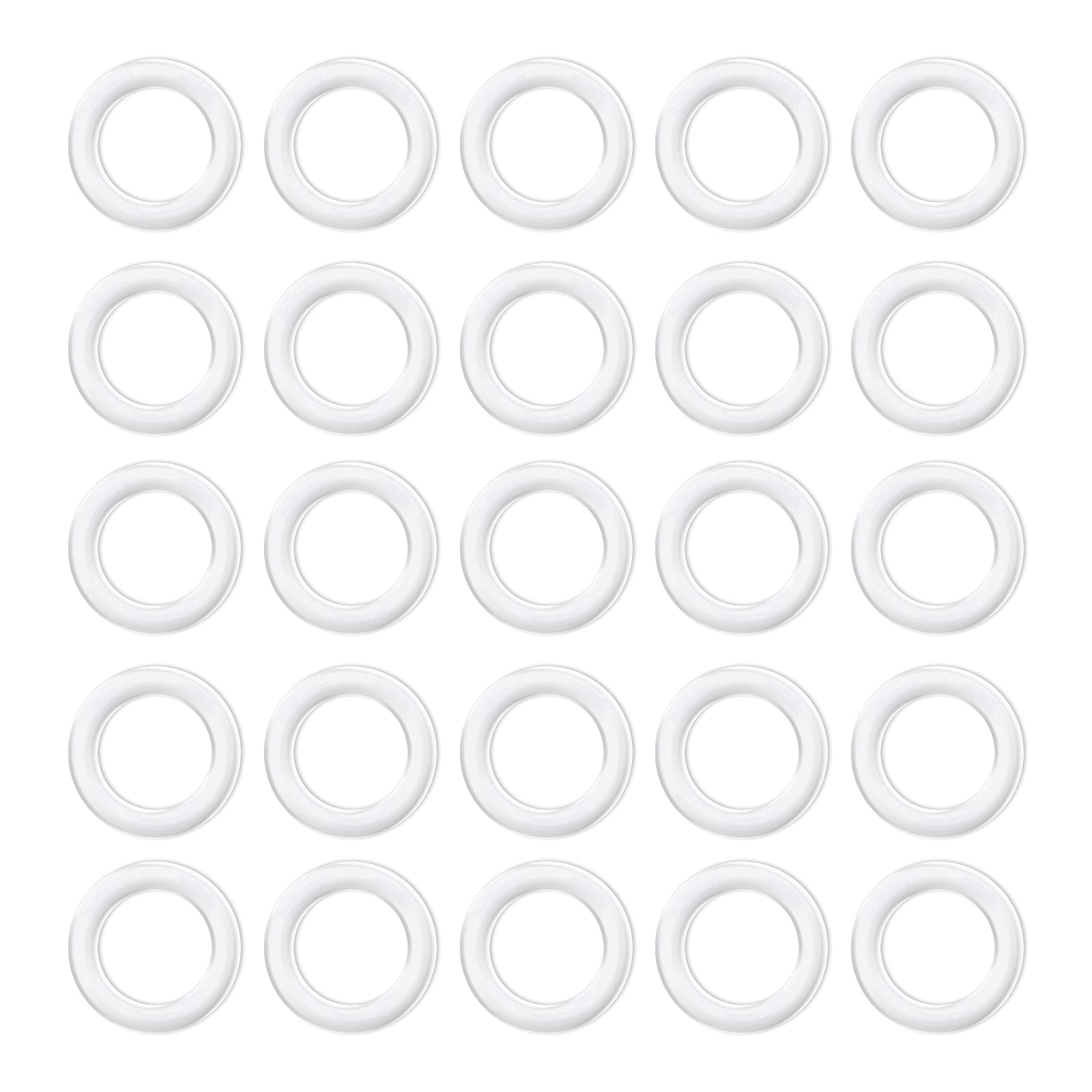 ECSiNG 100Pcs Roman Blind Curtain Rings for Roman Shades 13mm Transparent Plastic O-shaped Rings Replacement Parts
