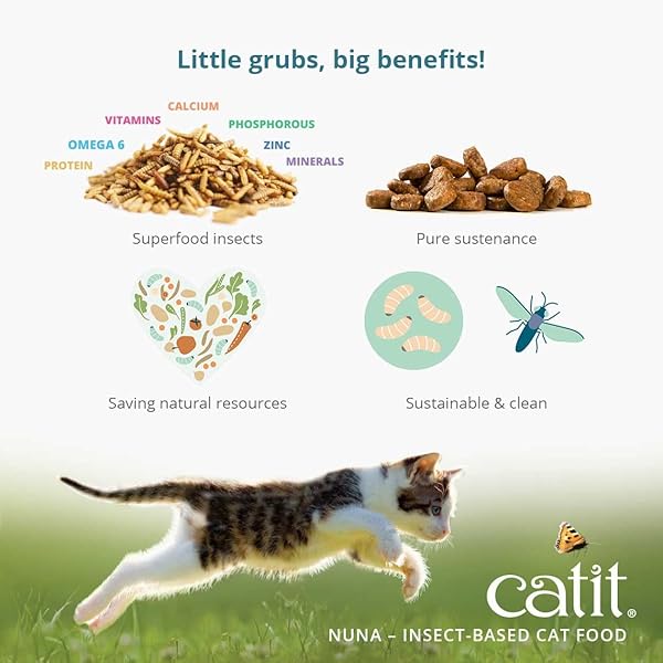 CATIT NUNA TREATS, HEALTHY & SUSTAINABLE TREATS FOR CATS, INSECT PROTEIN MEDLEY