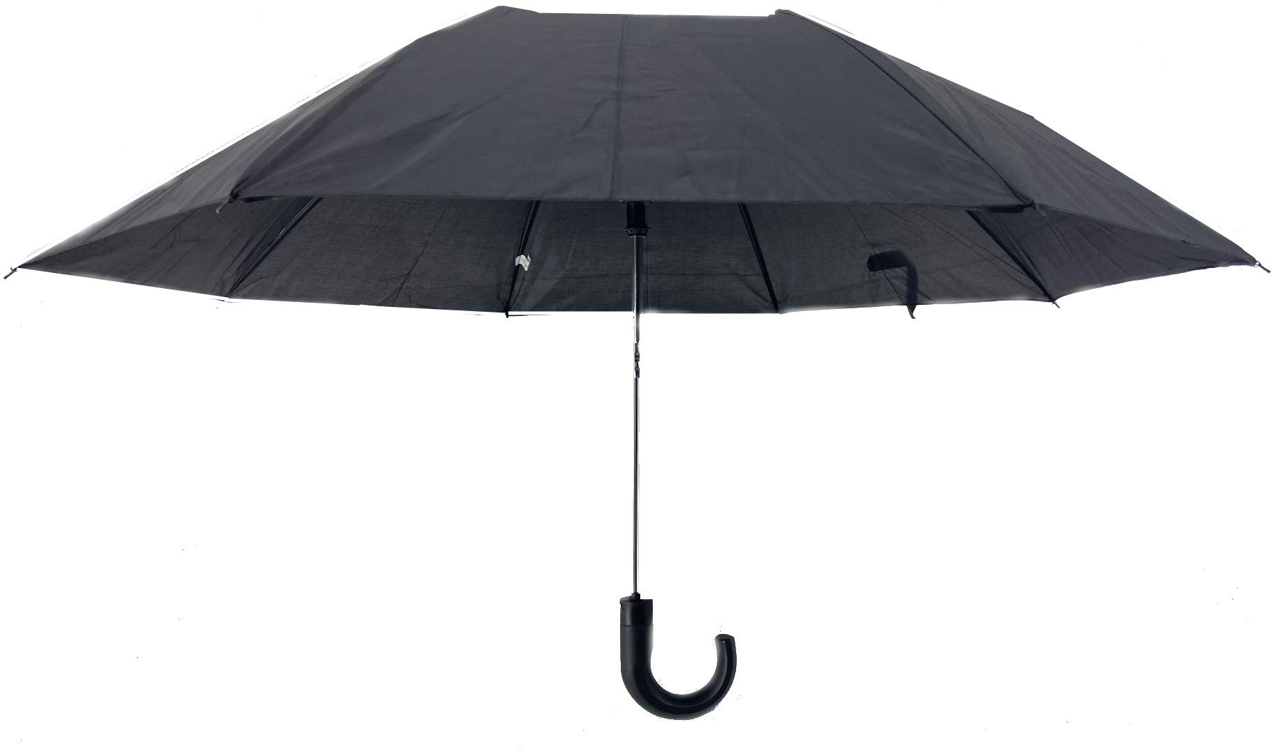 Umbrella J-Handle Inverted Upside Down-Reverse Double Layer Windproof Black (Black Single)