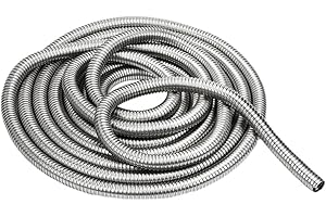 Inner Diameter 8mm 304 Stainless Steel Corrugated Pipe Wire Line Cable Conduit Protect Hose Tube Length 3 Meter