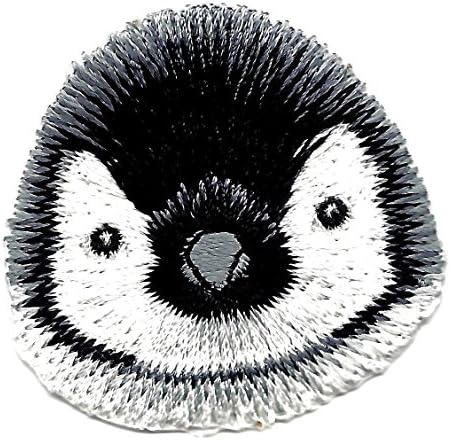 PENGUIN - Penguin Face-Polar Animal-Iron On Embroidered Applique