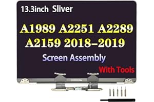 Areiliya Screen Replacement for MacBook Pro 13.3" A1989 A2159 Late 2018 Mid 2019 A2251 A2289 EMC 3214 EMC 3358 EMC 3301 Retina Full LCD Display Assembly 2560x1600 (Gray)