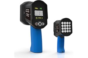 Handheld LED Stroboscope 60-100000 RPM, Non-Contact Digital Strobe Tachometer with 0.001% Accuracy 1500 LUX, Rechargeable LED