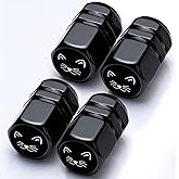 Tire Valve Stem Caps Black Cat Car Accessories 4-Pack - Aluminum Alloy Rust-Proof Universal Dust Covers Tire Air Cap for Car, SUV, Bike, Motorcycle Cat Lovers Gifts