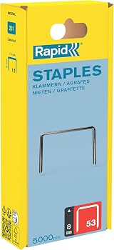 Rapid No.53 Staples 6 mm Leg 5000 pcs Grey view 9
