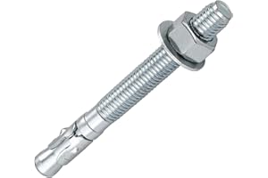ZTFDPFZTL 30pcs 1/4″ × 2‑1/2″ Zinc‑Plated Wedge Anchor – Heavy‑Duty Concrete Fasteners, Carbon Steel Expansion Bolts