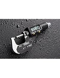 FOWLER 54 860 001 1 Electronic IP54 fuera Micrómetro, 0 1" 0 25 mm Rango de medición, salida de 0.00005" 0,001 mm Resolución, 0.00016" precisión, RS 232, Negro Gris