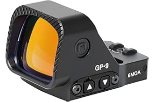 GOWUTAR GP-9 Large Window Red Dot Sight - 6 MOA RMR Footprint Red Dot Optic - Motion Awake - 7075 Aluminum IPX7 Waterproof Open Reflex Sights