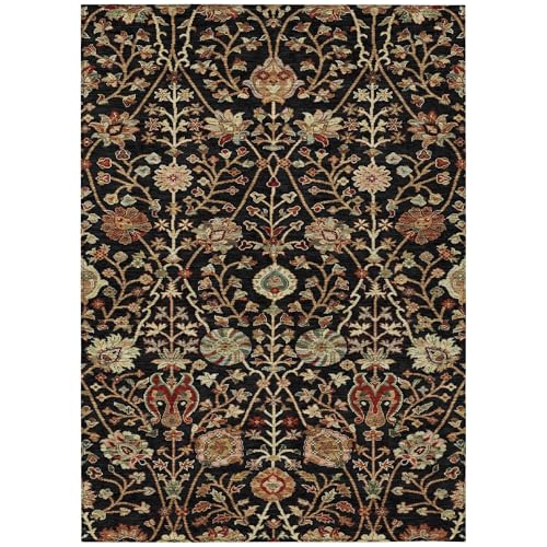 Addison Rugs Chantille ACN1085 Black 8' x 10' Indoor Outdoor Area Rug, Easy Cle…