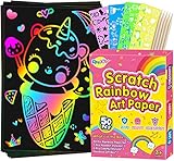 RMJOY Rainbow Scratch Paper Sets: 60pcs Magic Art