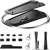 Vertical Stand for P5 Pro, Console Stand for P5, P5 Slim Disc and Digital, Stylish Design with 10 Silicone Dust Plugs, 2 Durable Screws, Effortless Installation