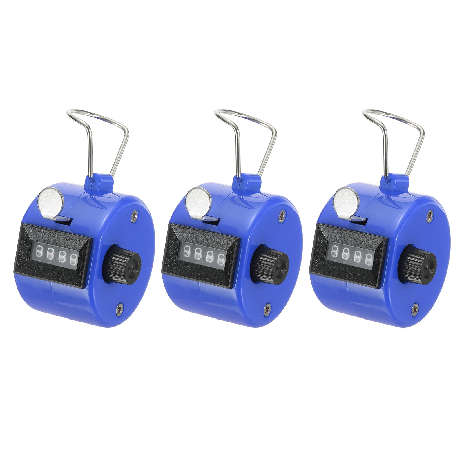 PATIKIL Clicker Counter, 3 Pack Handheld Tally Counter Mechanical 4-Digit Number Click Pitch Counter for Coaching Knitting, Golf, Lap, Fishing, Blue