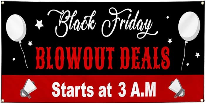 Amazon Com Custom Vinyl Banner Sign Multiple Sizes Black Friday