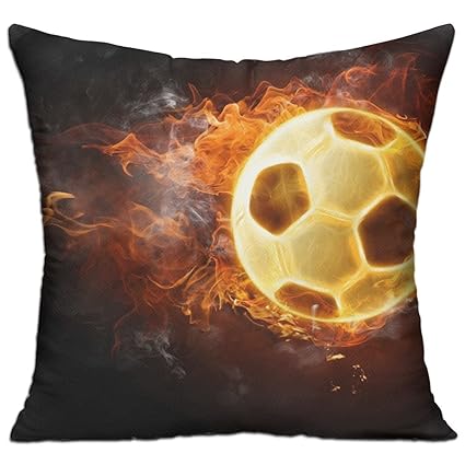 Amazon Com Wqbzl Cool Fire Soccer Ball Fashion Decorative Throw