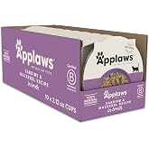Applaws Sardine &amp; Mackerel in Broth Wet Cat Food 10-Pack 2.12 oz Cups | 100% Natural, High Quality Protein, Limited Ingredient, Grain Free, No Fillers, No Artificial Additives