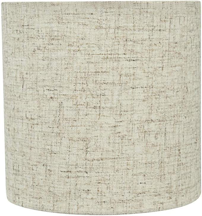 Photo 1 of Aspen Creative 31196B, Drum Clip-On Chandelier Lamp Shade, Beige, 5" Top x 5" Bottom x 5" Slant Height, Set of 1
