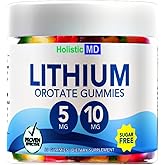 Lithium Orotate 5mg 10mg | for Men Women Kids | Lithium Orotate clinically Studied Chelated High Biovalable | 3 Flavors Sugar Free Vegan Gummies 60 ct