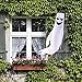 FUNNISM 48'' Large Halloween Ghost Windsock Hanging Decoration with Swivel Hanging Clip, Cute Flying Ghost for Yard, Patio, Lawn, Garden, Holiday Party Supplies, Halloween Outdoor Indoor Decoration