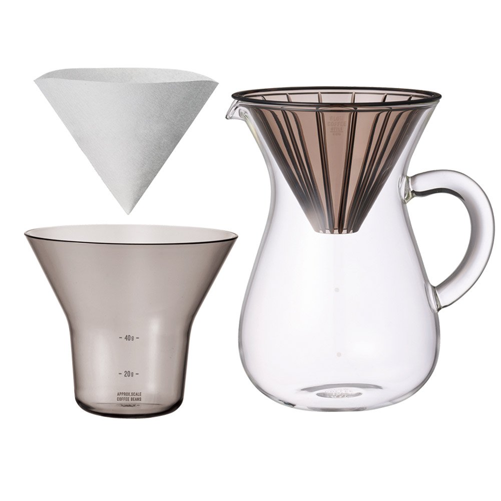 Carafe à café 1,1 l avec 20 filtres Par Kinto ralentie pour café