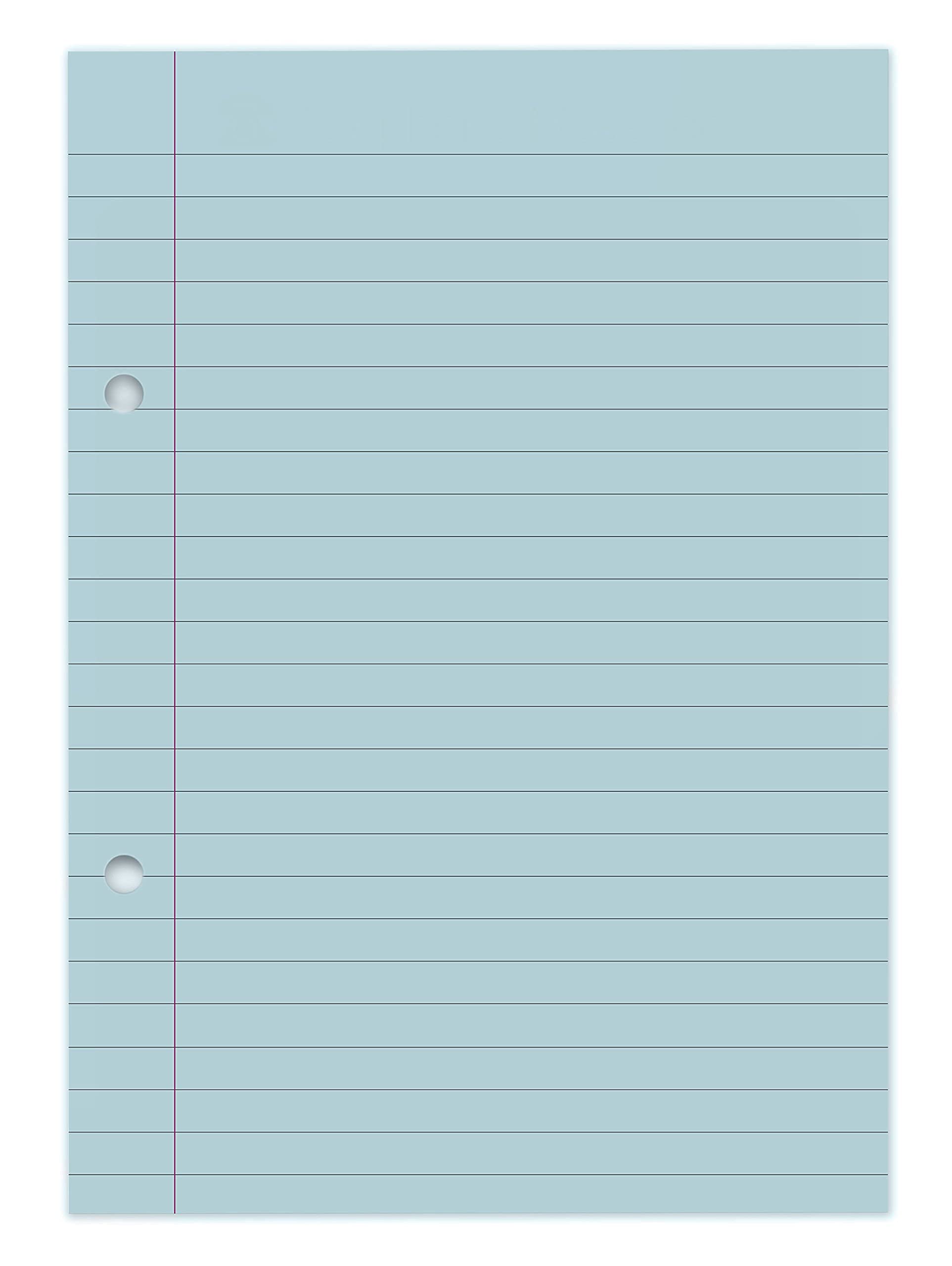 A5 Refill pad, 60 Sheets, 80gsm, Blue, Pack of 10 with Zero Plastic Packaging