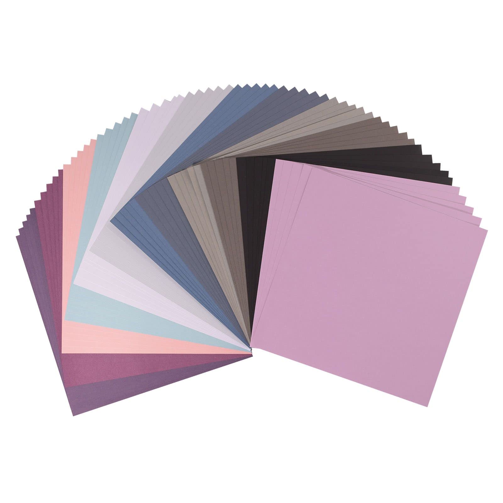Florence Cardstock Smooth Multicoloured - Coloured Card Making Supplies 12 x 12 inch - Winter - 18 x 5 Sheets - Coloured Paper for Scrapbooking, Card Making and Other Paper Crafts - 216 GSM