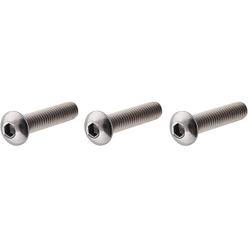 The Hillman Group 44007 1/4-20 x 3/4-Inch Button Socket Cap Screw, Stainless Steel, 10-Pack (Thrее Рack)