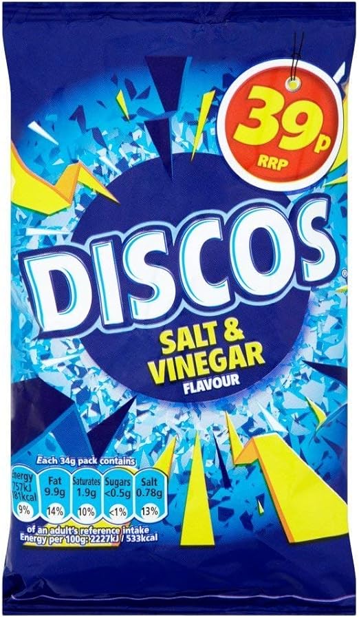 ( 30 Pack ) Discos Salt & Vinegar Flavour 34g Amazon.co.uk Grocery