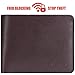 FlyHawk Genuine Leather RFID Blocking Wallets Mens Biford Wallet