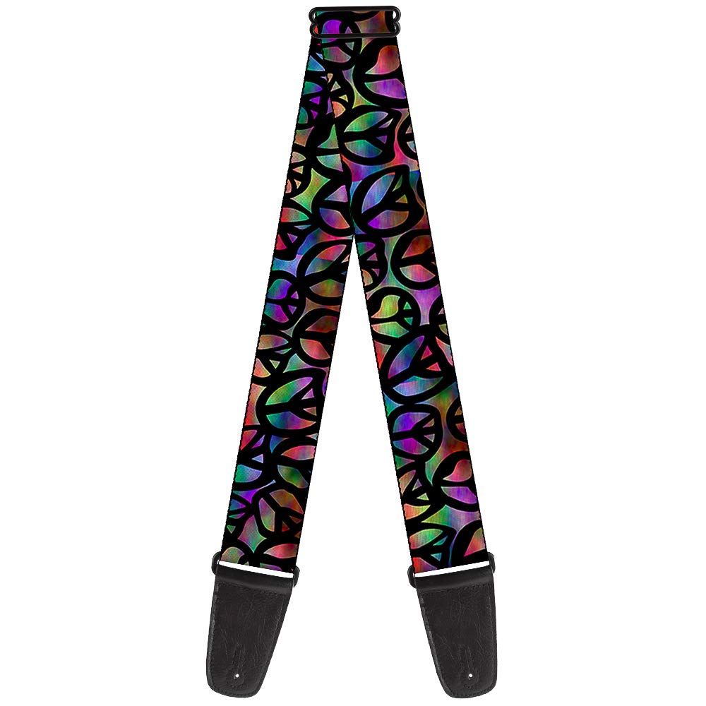 buckle-down GS-W31611 Psychedelic Peace Signs Scattered Over All Guitar Straps