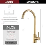 GRIFEMA G4008Y Golden Kitchen Tap 360° Swivel Spout Hot Cold Mixer view 7