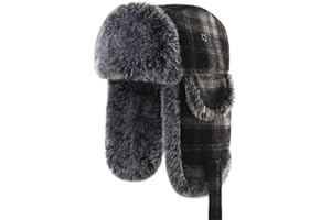 FUOITA Baby Toddler Trapper Hat Kids Adjustable Ushanka Waterproof Winter Aviator Hat for Boys 1T-8T