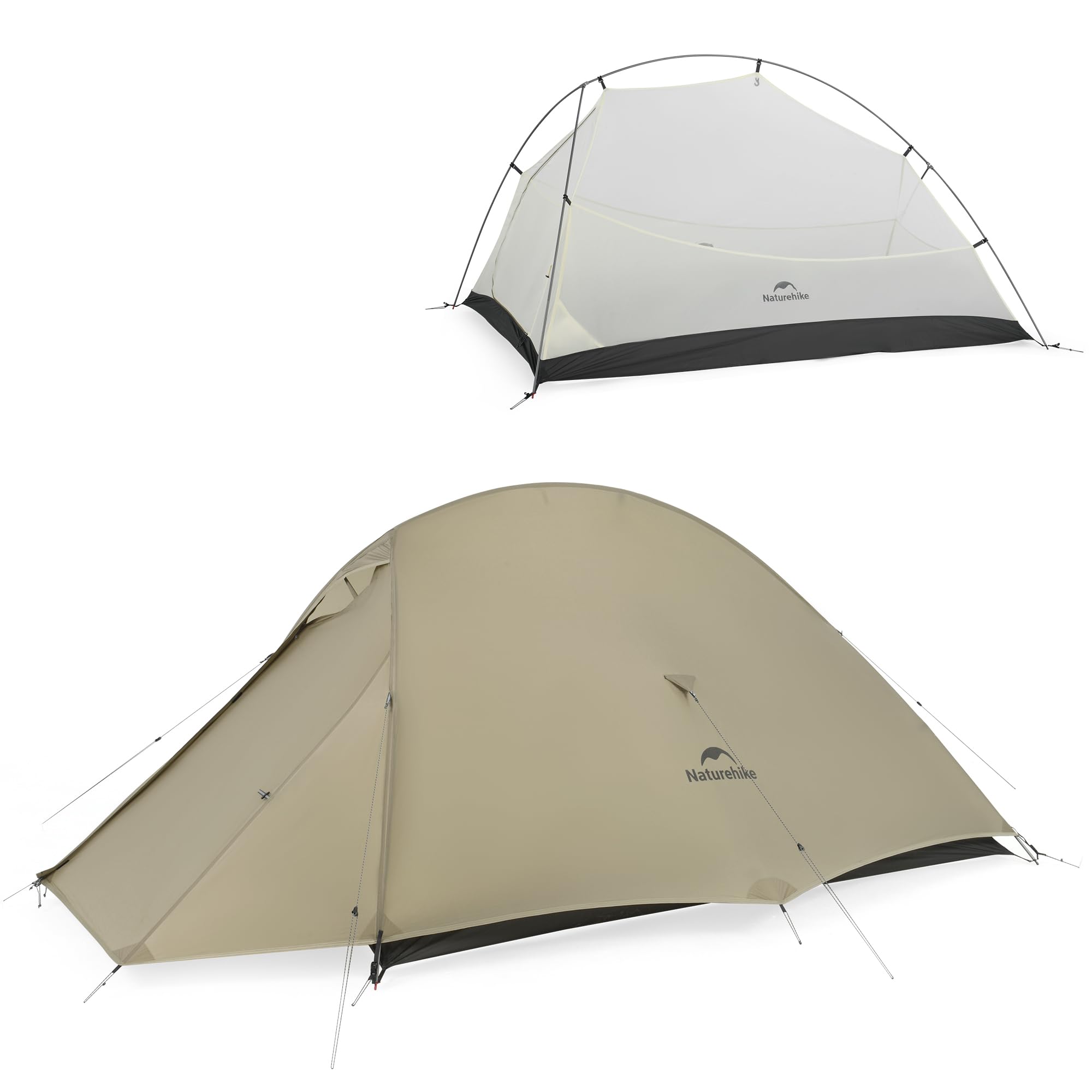 Naturehike Cloud up 2 Person Silicone Waterproof Tent Lightweight Ultralight Backpacking Tents with Footprint for Camping Hiking Backpacking