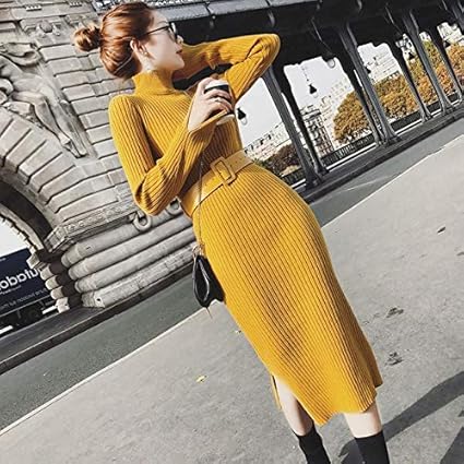 robe pull jaune