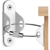 Ougourim Furniture Anchors 10 Pack, Anti Tip Kit for Baby Proofing | ASTM F3096-23 Tested Furniture Wall Anchors for Dressers, Cabinets, Drawers, Earthquake Straps, Quick Release, White