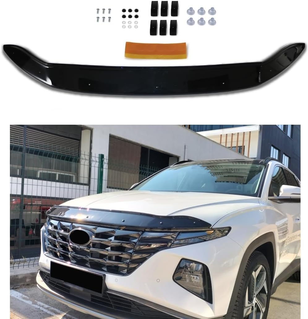 Photo 1 of BMY Hood Deflector/Front Bug Shield Compatible for Hyundai Tucson 2022-2025 Hood Guard Bonnet Protector | Particles & Bug | Car Accessories