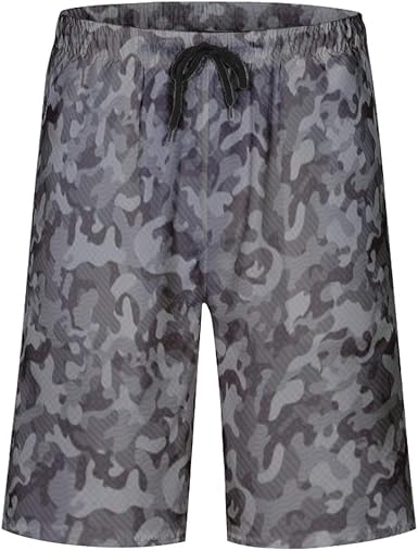 patterned swim trunks