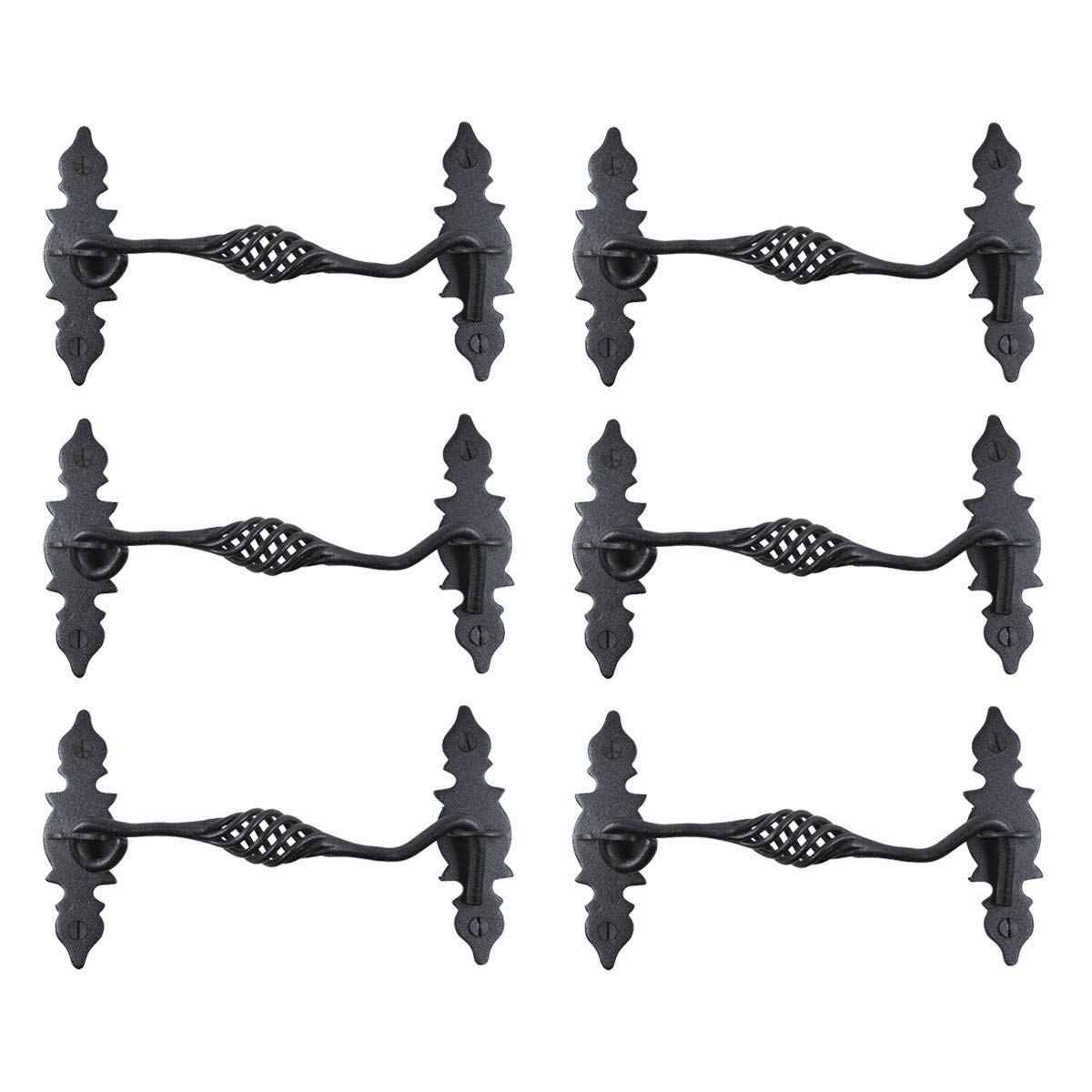 6 Birdcage Cabin Hook Black Wrought Iron 6 1/2" | Renovator's Supply