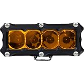 Heretic 50414 4in. 6-Series Spot Light - Black with Amber Lens
