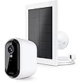 Arlo Essential Security Camera XL 2K with Solar Panel Bundle | Indoor - Outdoor | 2nd Gen | 4X Longer Battery | Wireless with Spotlight, Color Night Vision-Battery gets Charged with Solar Panel,White