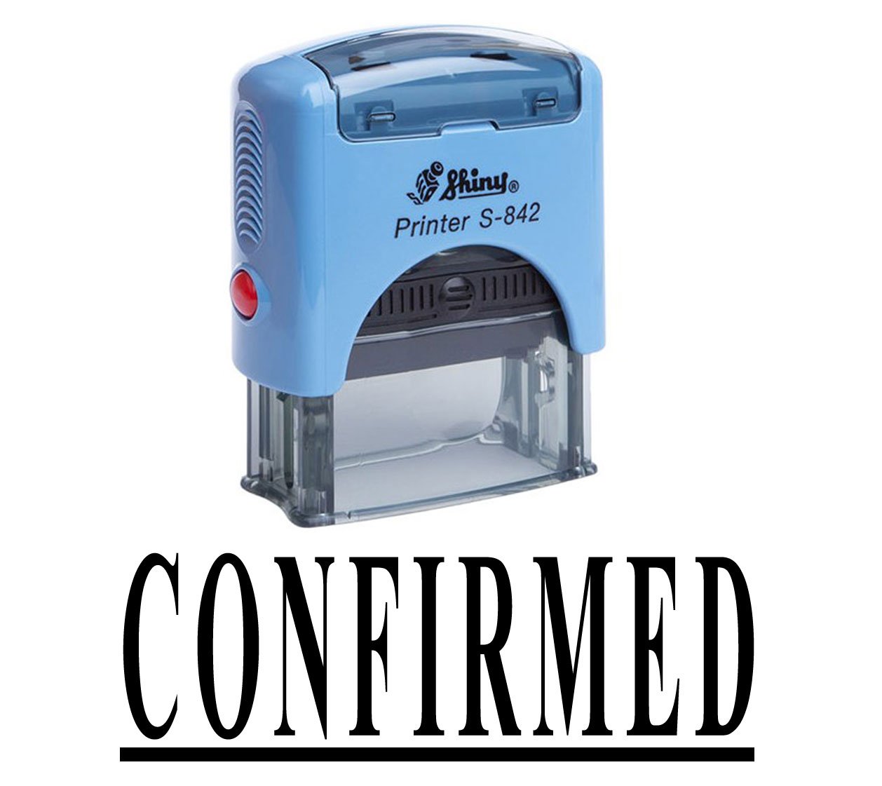 Printtoo Confirmed Self Inking Rubber Stamp Office Stationary Custom Shiny Stamp