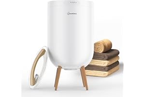 GAMOHOME Towel Warmer Luxury Heated Bucket – Bluetooth Speaker, Ambient Light & Auto Shut Off – Fits Two 40"x70" Towels, Bathrobes, Blankets – Great Gift Idea