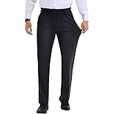 Lion Nardo Mens Stretch Dress Pants Slim Fit Dress Pants for Mens Wrinkle Free Business Casual Pants for Men Expandable Waist
