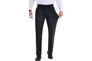 Lion Nardo Mens Stretch Dress Pants Slim Fit Dress Pants for Mens Wrinkle Free Business Casual Pants for Men Expandable Waist