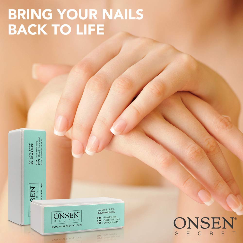 Onsen Professional Nail Files and Buffer, Ultimate Shine Nail Buffing Block With 3 Way Buffing Methods, File, Smooth & Shine, Compact Purse Size Manicure Tools for Optimum Nail Care : Onsen Buffer : Beauty