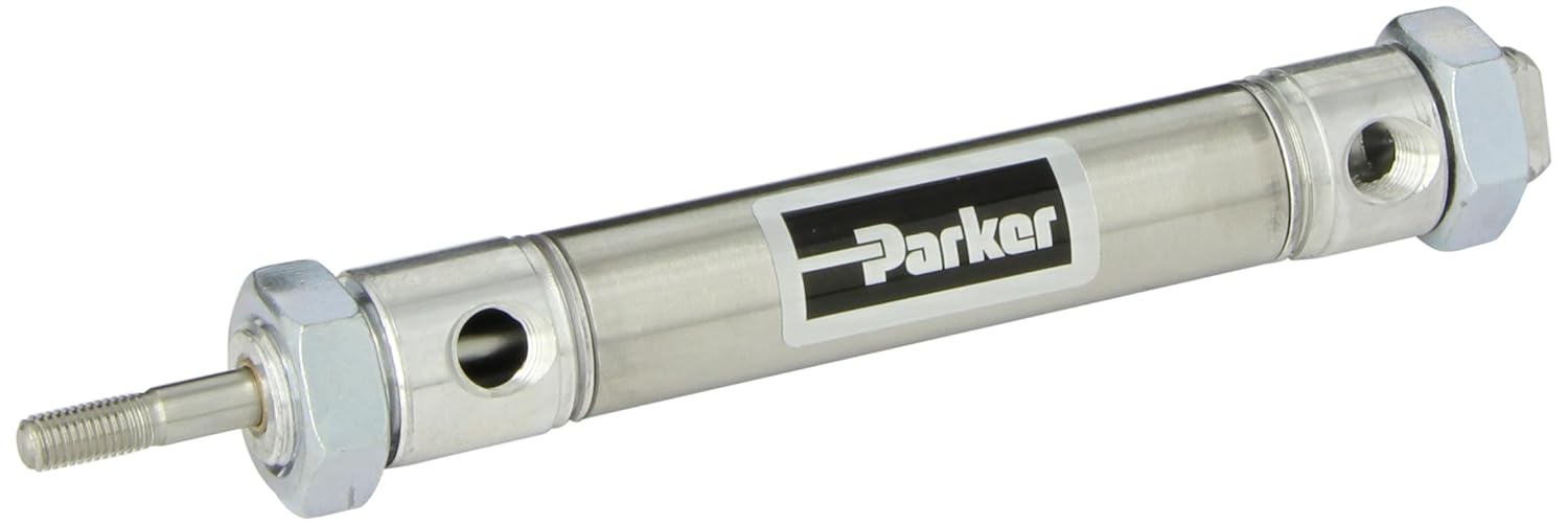 Parker .75DXPSR02.0 Stainless Steel Air Cylinder, Round Body, Double
