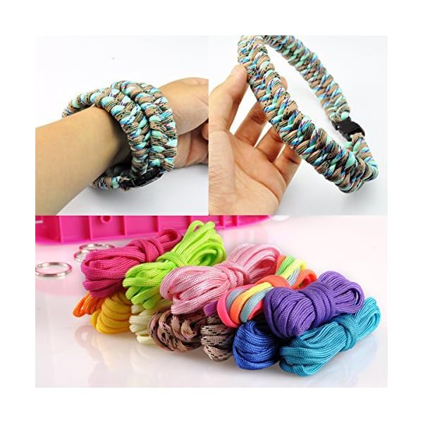 UCEC-Parachute-Cord-Jig-Bracelet-Wristband-Plastic-Maker-Loom-Paracord-Braiding-Weaving-DIY-Craft-Tool-Kit-12-Rainbow-Color-Cord-and-Buckles UCEC-Parachute-Cord-Jig-Bracelet-Wristband-Plastic-Maker-Loom-Paracord-Braiding-Weaving-DIY-Craft-Tool-Kit-12-Rainbow-Color-Cord-and-Buckles